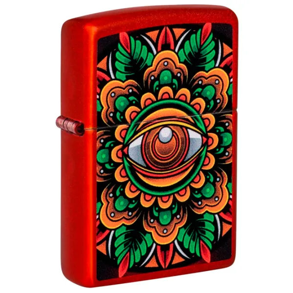 Brichetă Zippo Counter Culture Eye Red / Alamă photo 2 Brichetă Zippo Counter Culture Eye Red / Alamă photo 2
