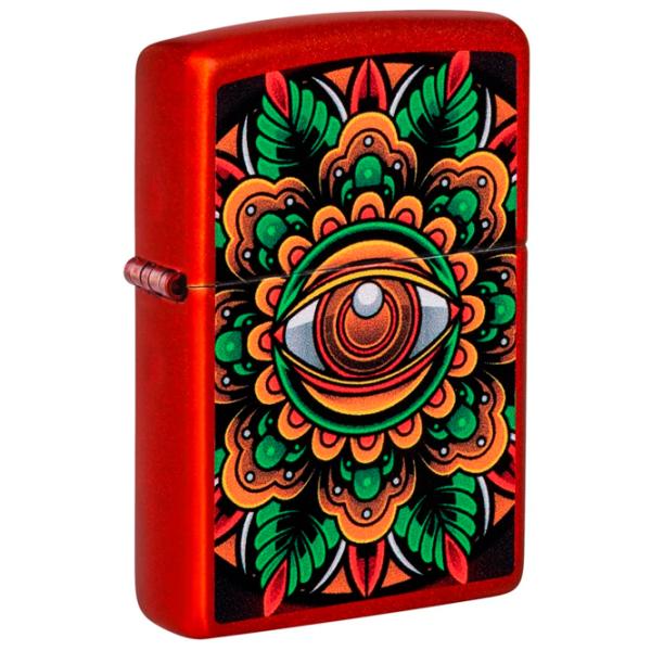 Brichetă Zippo Counter Culture Eye Red / Alamă photo 2 Brichetă Zippo Counter Culture Eye Red / Alamă photo 2