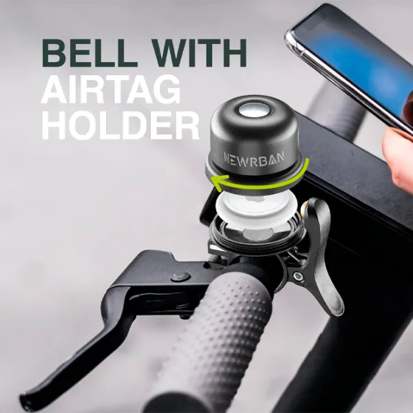 Fixator Newrban Bell with Airtag Holder Black Gray photo 3