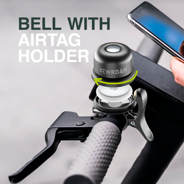 Fixator Newrban Bell with Airtag Holder Black Gray photo 3
