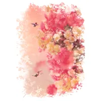 Обои DECOCODE 21-0415-FR Розовый / Природа