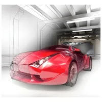 Обои DECOCODE 31-0198-TB Красный / Машины