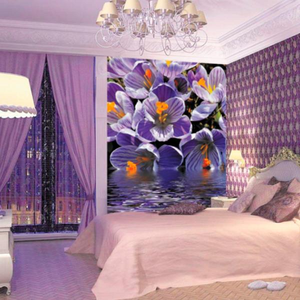 Tapete DECOCODE 21-0222-FV Violet / Flori photo 2