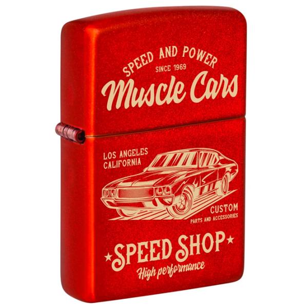 Brichetă Zippo Muscle Car Design Red / Alamă photo 2 Brichetă Zippo Muscle Car Design Red / Alamă photo 2