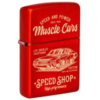 Зажигалка Zippo Muscle Car Design Красный / Латунь photo 2