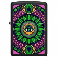 Зажигалка Zippo CANNABIS DESIGN Черный / Латунь photo 2