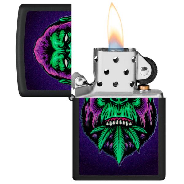 Brichetă Zippo CANNABIS GORILLA Black / Alamă photo 1