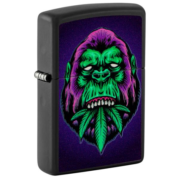 Brichetă Zippo CANNABIS GORILLA Black / Alamă photo 2