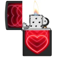 Brichetă Zippo Hearts Design Black / Alamă