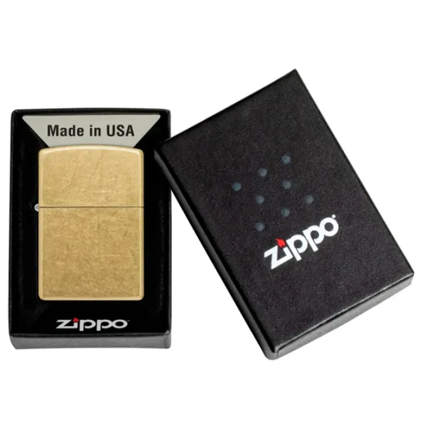Brichetă Zippo Street Brass Gold / Alamă photo 3