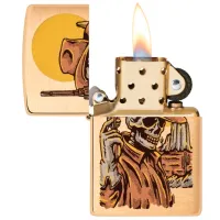 Brichetă Zippo Cowboy Skull Bronze / Alamă