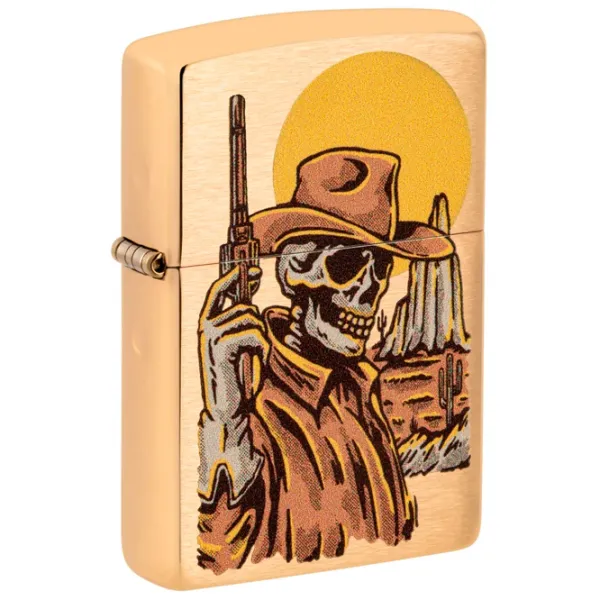 Brichetă Zippo Cowboy Skull Bronze / Alamă photo 2 Brichetă Zippo Cowboy Skull Bronze / Alamă photo 2