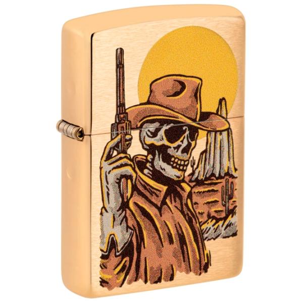 Brichetă Zippo Cowboy Skull Bronze / Alamă photo 2 Brichetă Zippo Cowboy Skull Bronze / Alamă photo 2