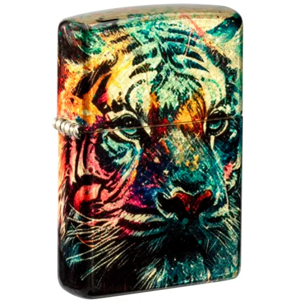 Brichetă Zippo Colorful Tiger Design Multicolor / Alamă photo 2