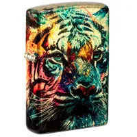 Зажигалка Zippo Colorful Tiger Design Разноцветный / Латунь photo 2