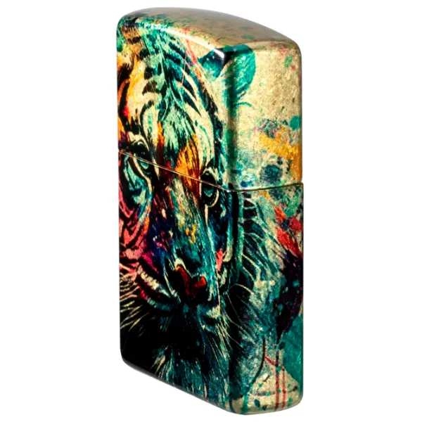 Brichetă Zippo Colorful Tiger Design Multicolor / Alamă photo 4