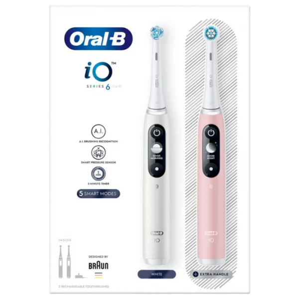 Periuță de dinți electrică Braun iO6 Series Duo 3D / White photo 3