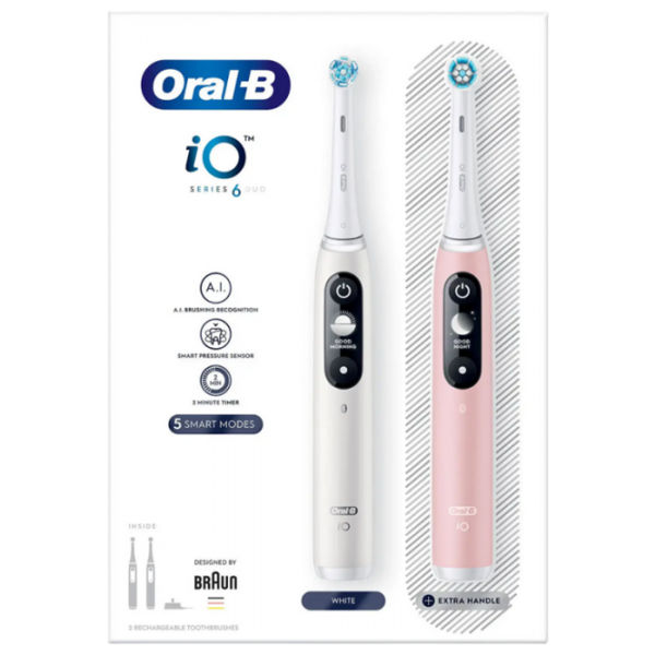 Periuță de dinți electrică Braun iO6 Series Duo 3D / White photo 3