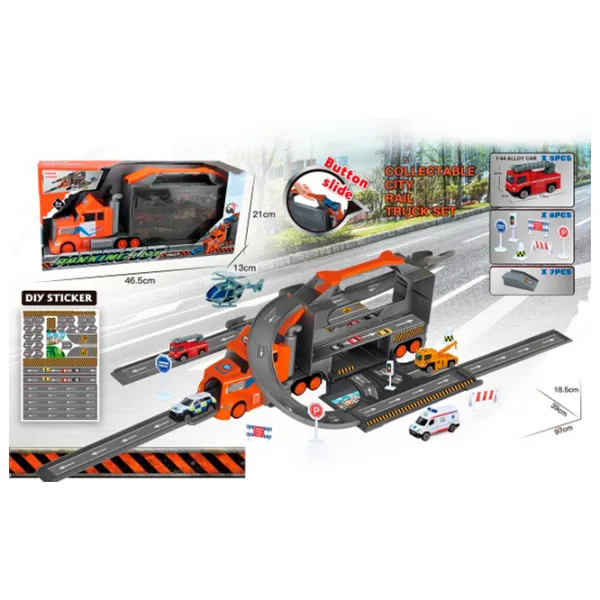 Грузовик Essa Toys Parking Lot XG879-114  / / Оранжевый Серый photo 4 Грузовик Essa Toys Parking Lot XG879-114  / / Оранжевый Серый photo 4