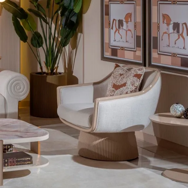 Fotoliu Dizayno Home Belezza Cream Gray photo 1