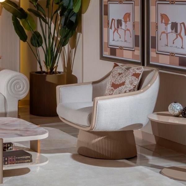 Fotoliu Dizayno Home Belezza Cream Gray photo 1