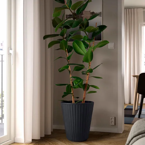 Ghiveci pentru flori Ikea Bjornbambu Black / Plastic / Pe podea photo 2