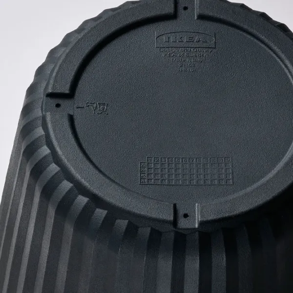 Ghiveci pentru flori Ikea Bjornbambu Black / Plastic / Pe podea photo 4