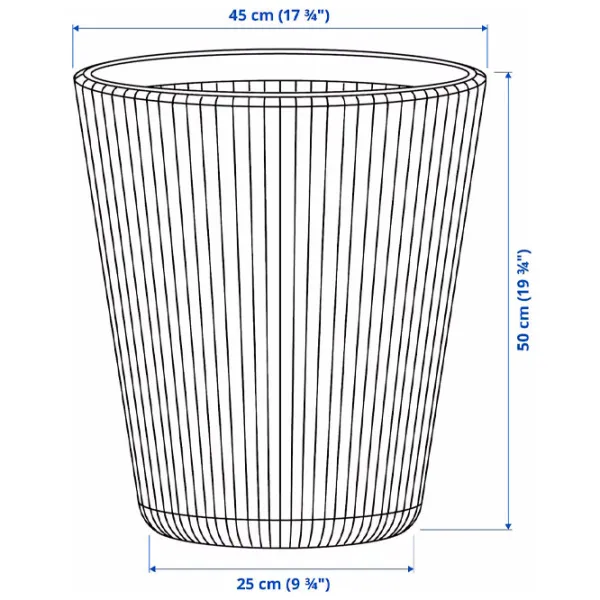 Ghiveci pentru flori Ikea Bjornbambu Black / Plastic / Pe podea photo 5