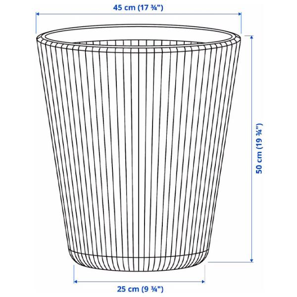 Ghiveci pentru flori Ikea Bjornbambu Black / Plastic / Pe podea photo 5