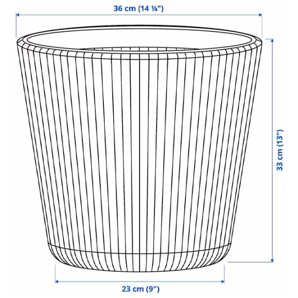 Горшок для цветов Ikea Bjornbambu Черный / Пластик / На полу photo 6