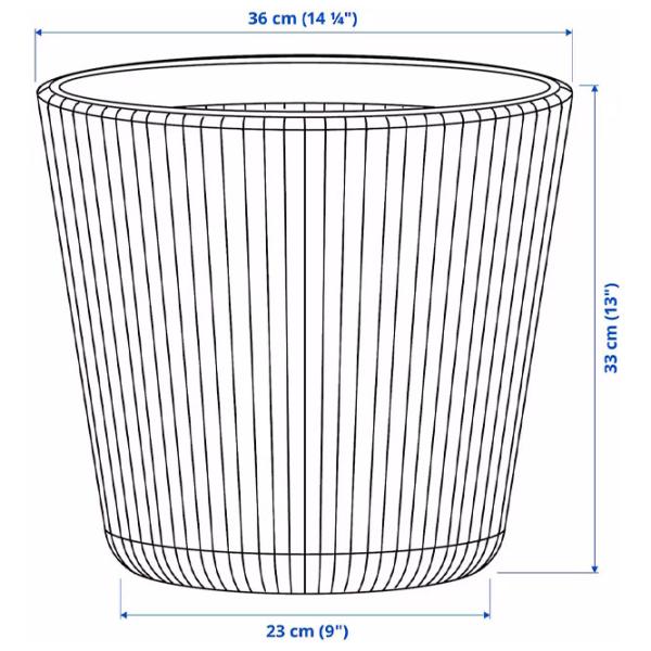 Горшок для цветов Ikea Bjornbambu Черный / Пластик / На полу photo 6