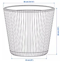 Горшок для цветов Ikea Bjornbambu Черный / Пластик / На полу photo 6