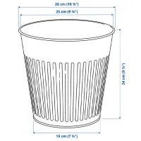 Ghiveci pentru flori Ikea Citronmeliss Black / Plastic / Pe podea photo 5