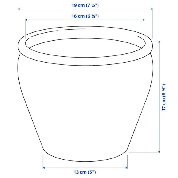 Ghiveci pentru flori Ikea Ambraronn White / Plastic / Pe podea photo 5
