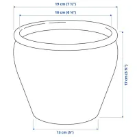 Ghiveci pentru flori Ikea Ambraronn White / Plastic / Pe podea photo 5