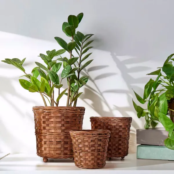 Горшок для цветов Ikea Klibbal  Коричневый / Бамбуc / На полу photo 4