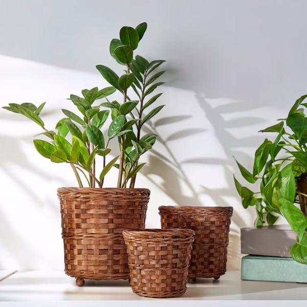 Горшок для цветов Ikea Klibbal  Коричневый / Бамбуc / На полу photo 4