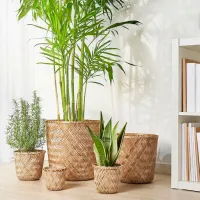 Ghiveci pentru flori Ikea Klynnon Beige / Bambus / Pe podea photo 4