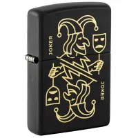 Brichetă Zippo Joker Card Design Black / Alamă