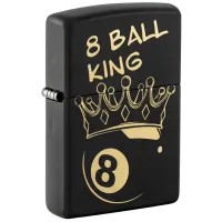 Зажигалка Zippo King 8 Ball Design Черный / Латунь