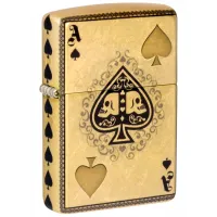 Зажигалка Zippo Ace of Spades Design Золото / Латунь photo 2