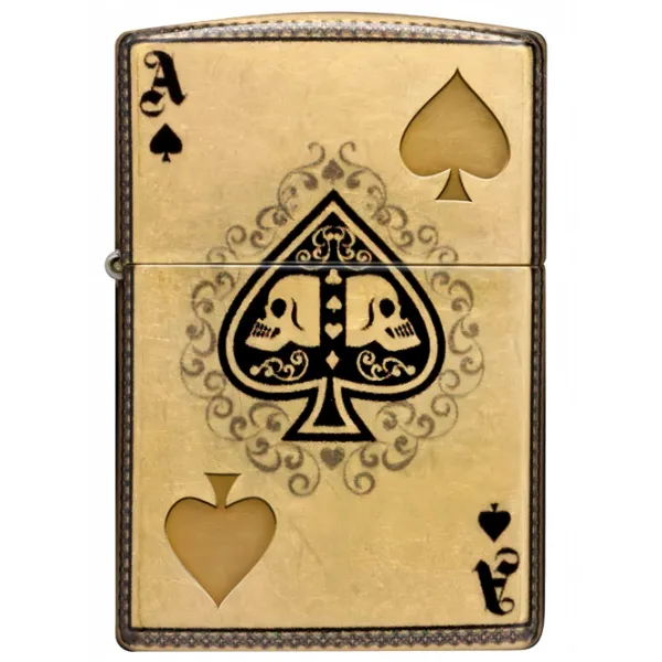 Brichetă Zippo Ace of Spades Design Gold / Alamă photo 3