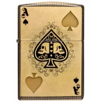Зажигалка Zippo Ace of Spades Design Золото / Латунь photo 3