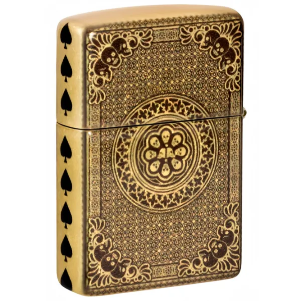 Brichetă Zippo Ace of Spades Design Gold / Alamă photo 4