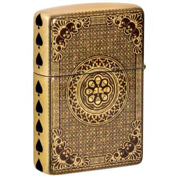 Brichetă Zippo Ace of Spades Design Gold / Alamă photo 4