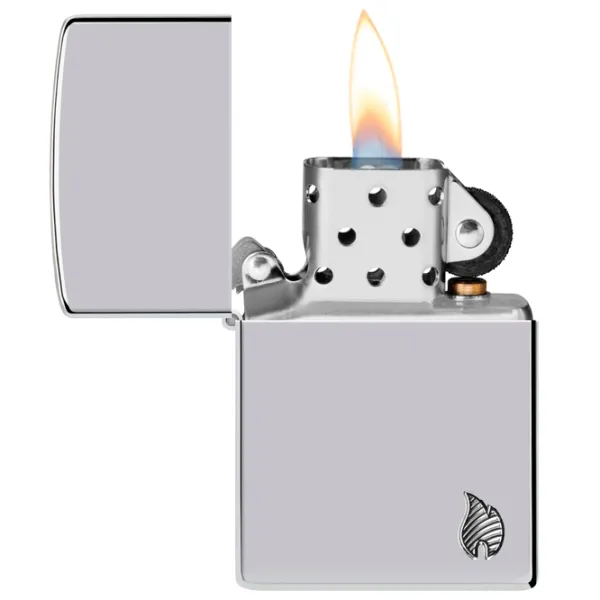 Brichetă Zippo Armor Series Flame Silver / Alamă photo 3
