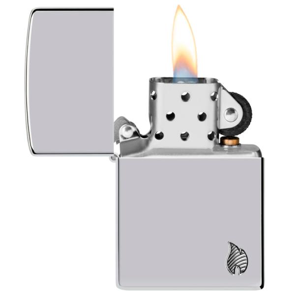 Brichetă Zippo Armor Series Flame Silver / Alamă photo 3