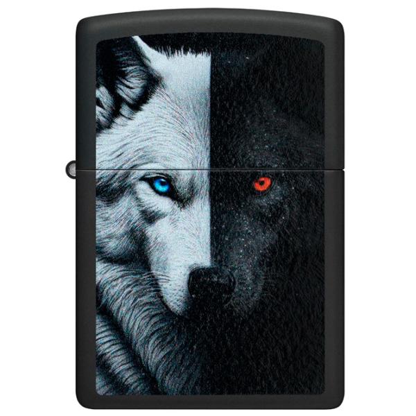 Brichetă Zippo Wolf Design Black / Alamă photo 3