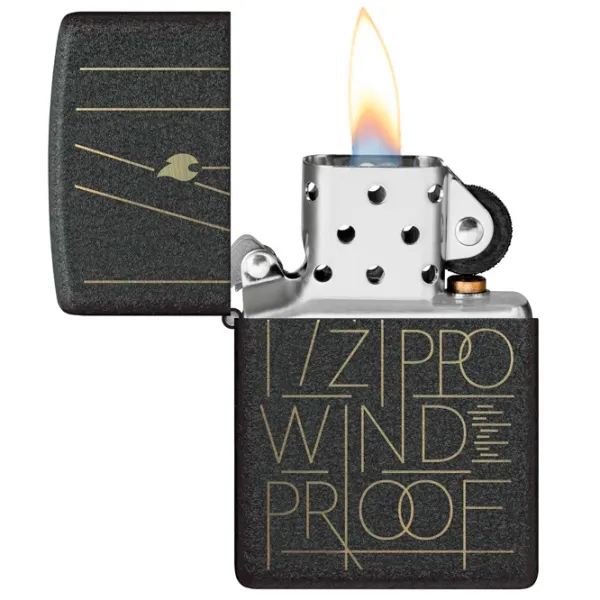 Brichetă Zippo Windproof Black / Alamă photo 1