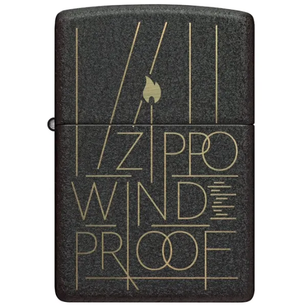 Brichetă Zippo Windproof Black / Alamă photo 3